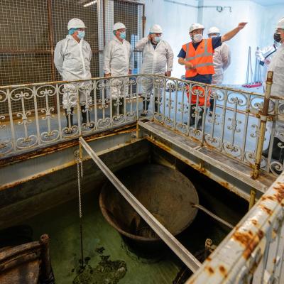 Visite des infrastructures d'amenée d'eau